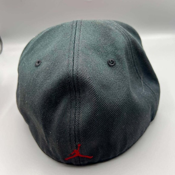 Air Jordan Hat Men 7 3/8 Navy Red Embroidered Logo Jumpman Fitted Cap - Picture 5 of 8